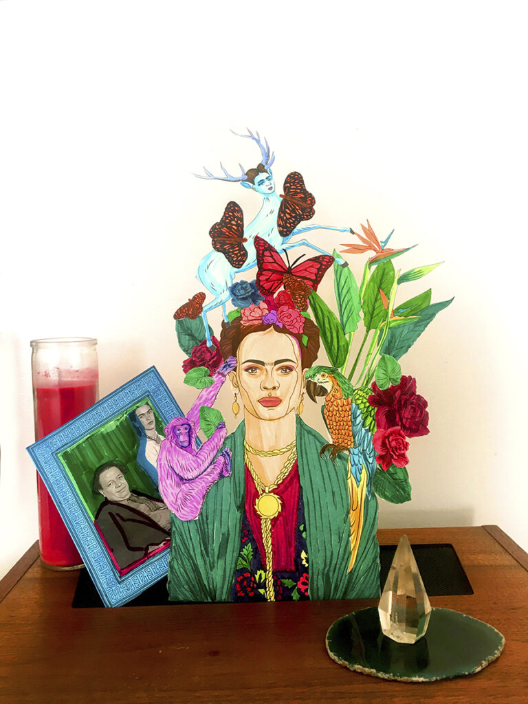 Frida Kahlo Coloring and Collage Activity by Stephanie Mercado
